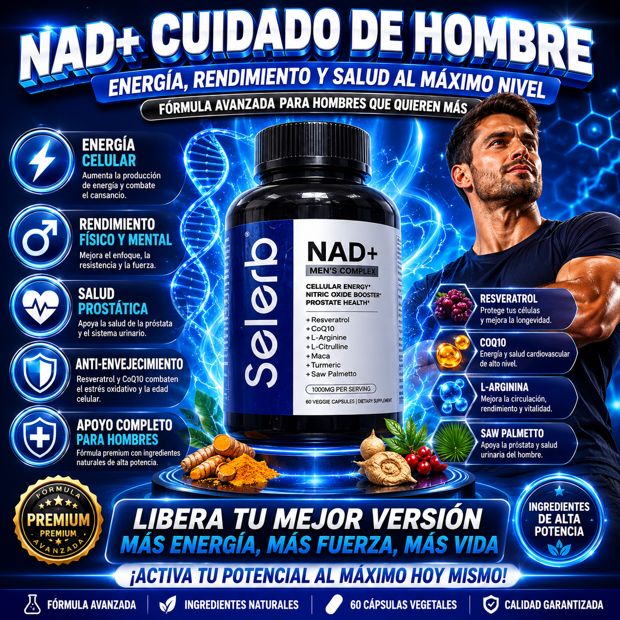 Selerd nad+cuidado de hombre